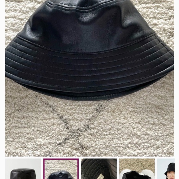 Aritzia Sandra Bucket Hat Faux Leather - Picture 8 of 10